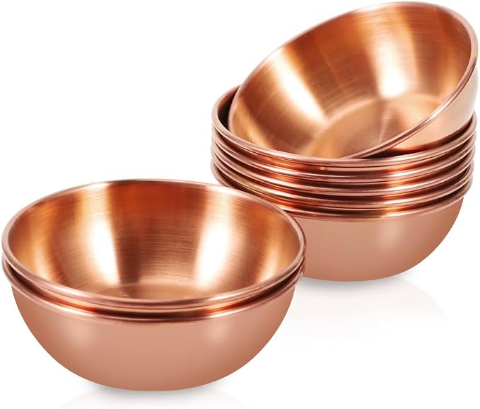 Mini Stainless Steel Dipping Bowls – 3.2" Sauce Dishes, Set of 8