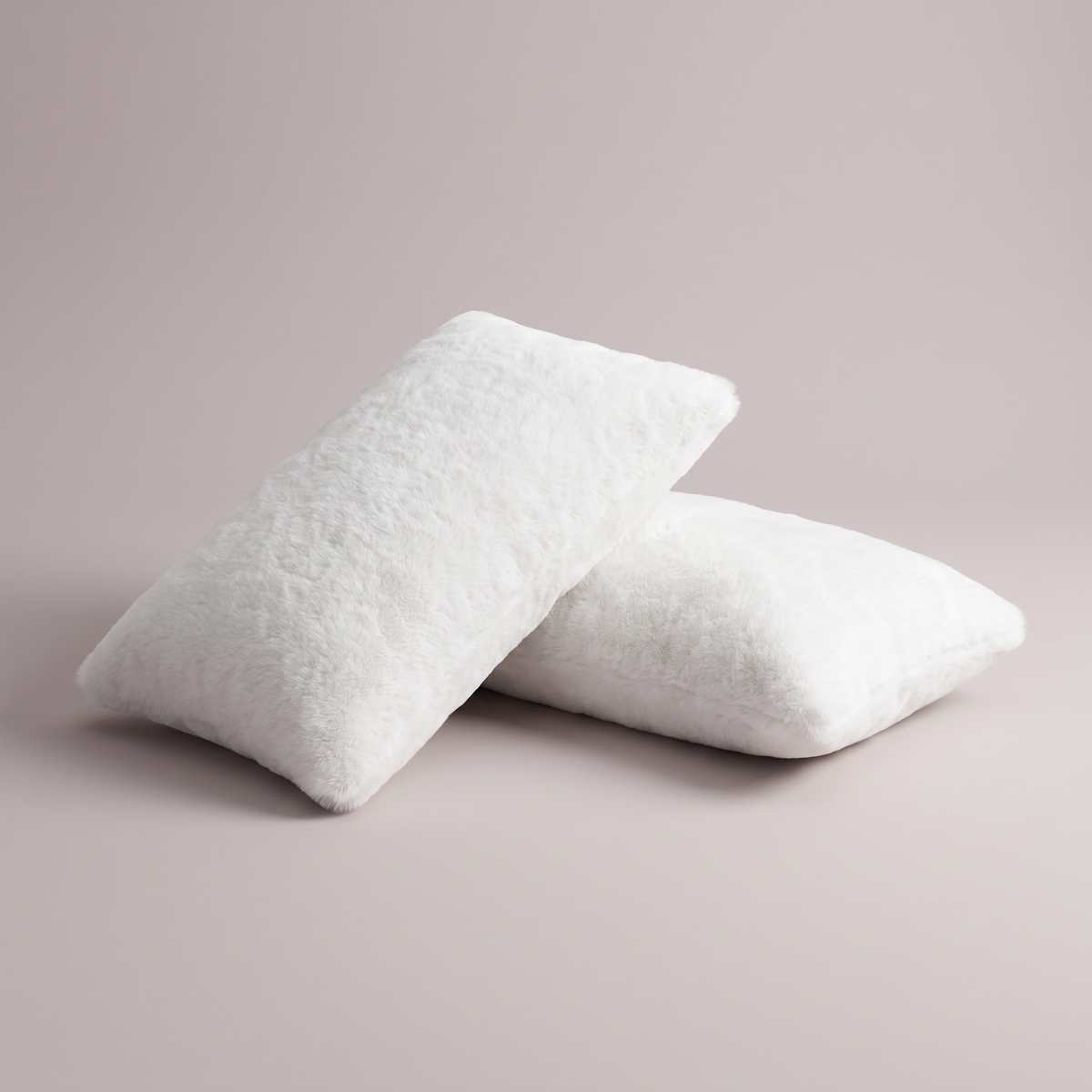 Faux Fur Lumbar Pillow Covers, Set of 2