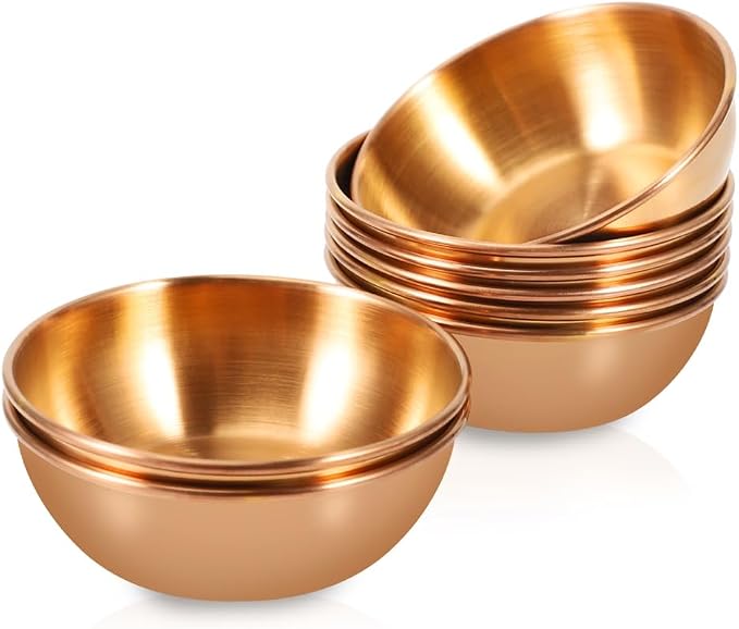 Mini Stainless Steel Dipping Bowls – 3.2" Sauce Dishes, Set of 8