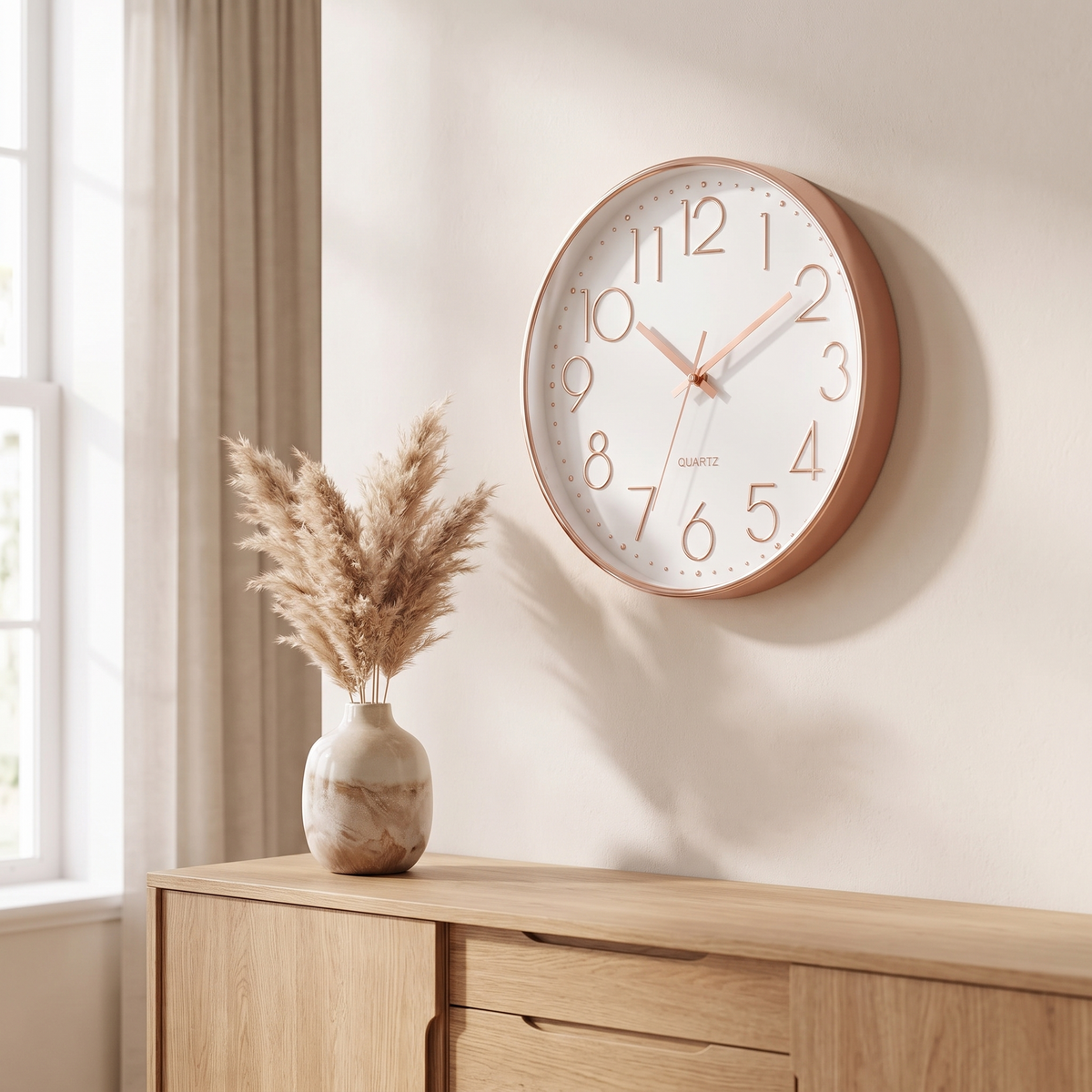 12" Wall Clock – Silent Sweep, Battery Operated