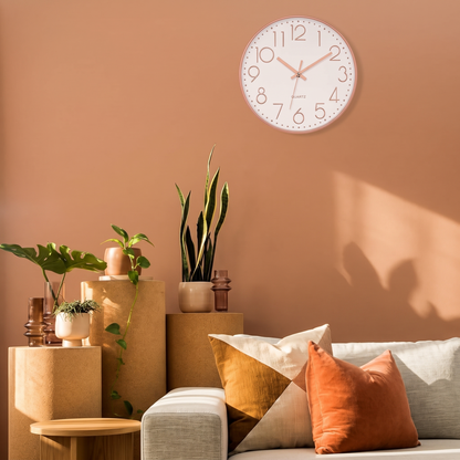 12" Wall Clock – Silent Sweep, Battery Operated