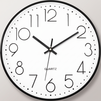12" Wall Clock – Silent Sweep, Battery Operated