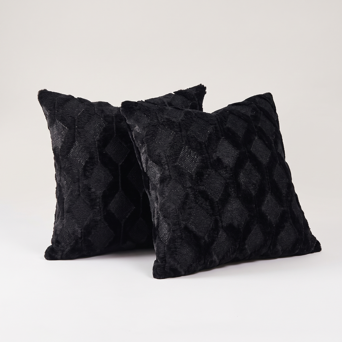 Cable Knit Faux Wool Throw Pillow Covers, 20x20" Set of 2