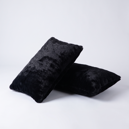 Faux Fur Lumbar Pillow Covers, Set of 2
