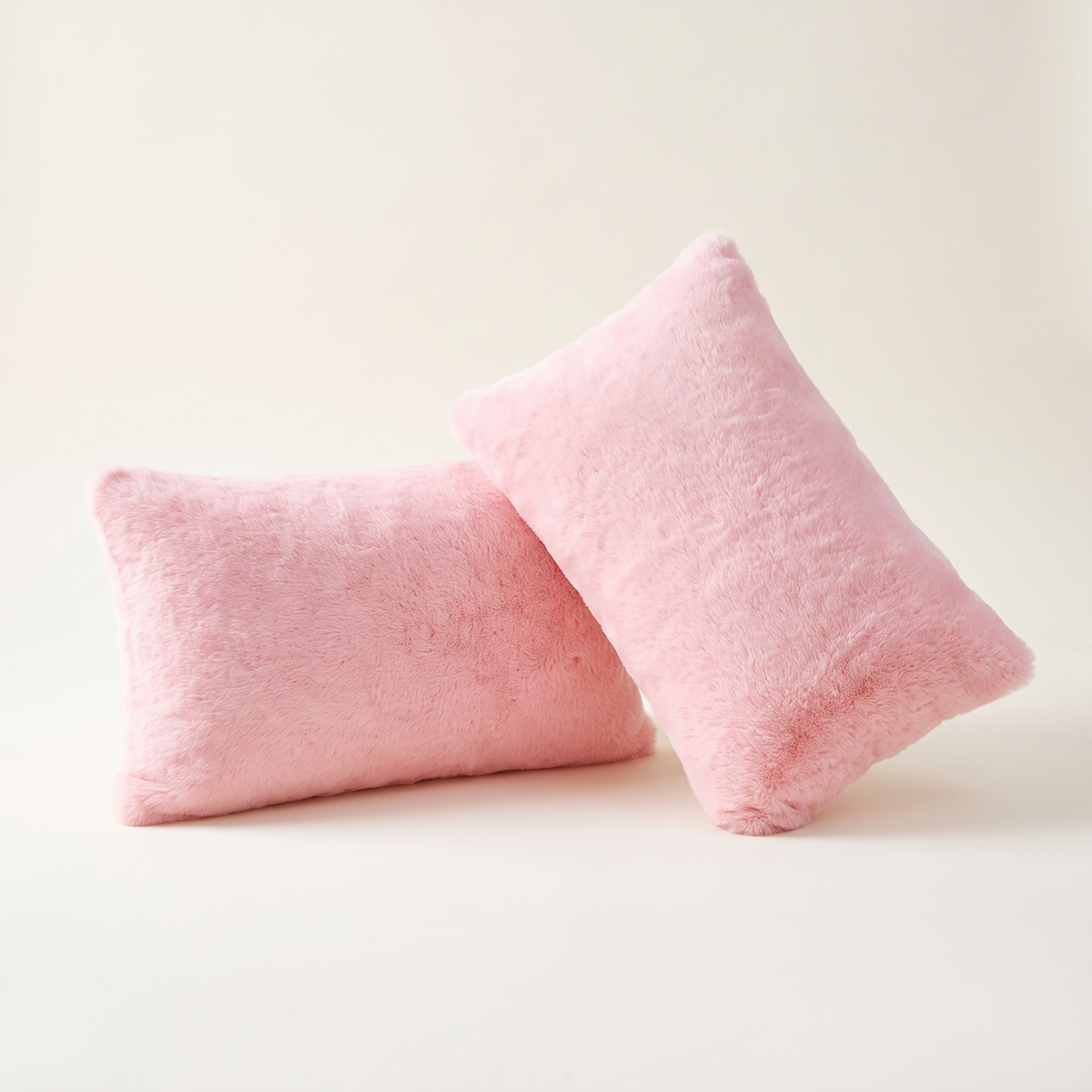 Faux Fur Lumbar Pillow Covers, Set of 2