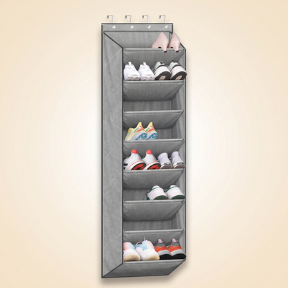 Over-the-Door Shoe Organizer – Narrow Closet Rack, Deep Pockets