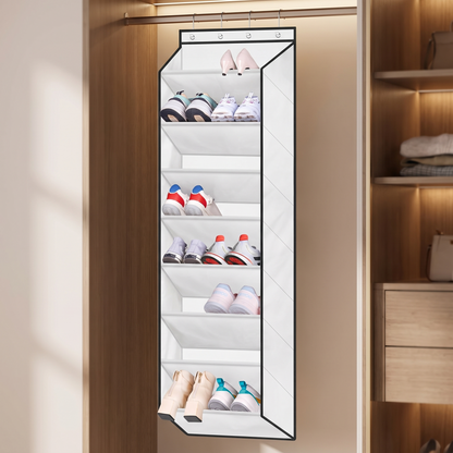 Over-the-Door Shoe Organizer – Narrow Closet Rack, Deep Pockets